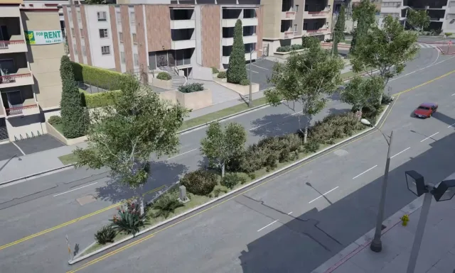 Road Vegetation around Map