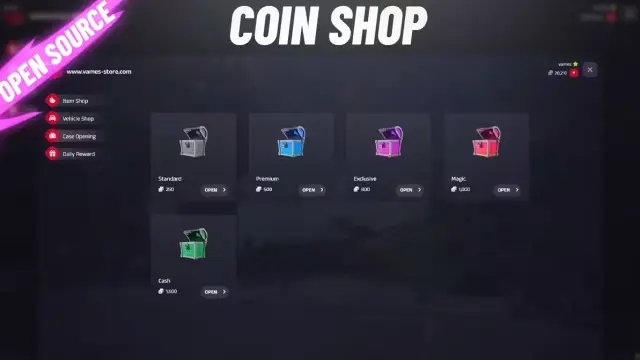 Tebex Case Opening Script for FiveM Coin Shops