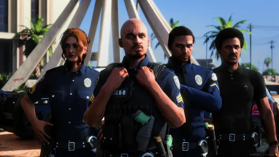Lore Friendly Police and EMS EUP Pack with K9 Peds