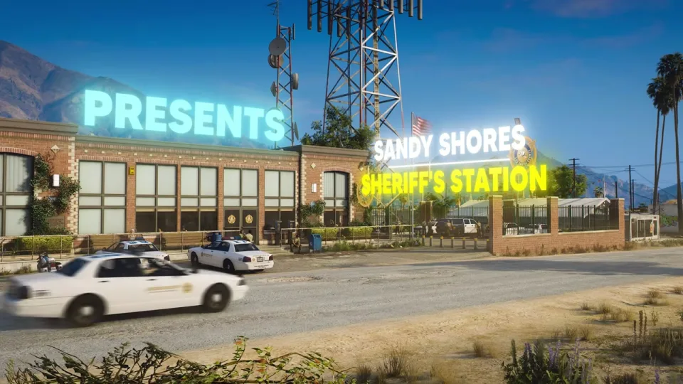 Sandy Shores Sheriff Station MLO with Drive-In Garage