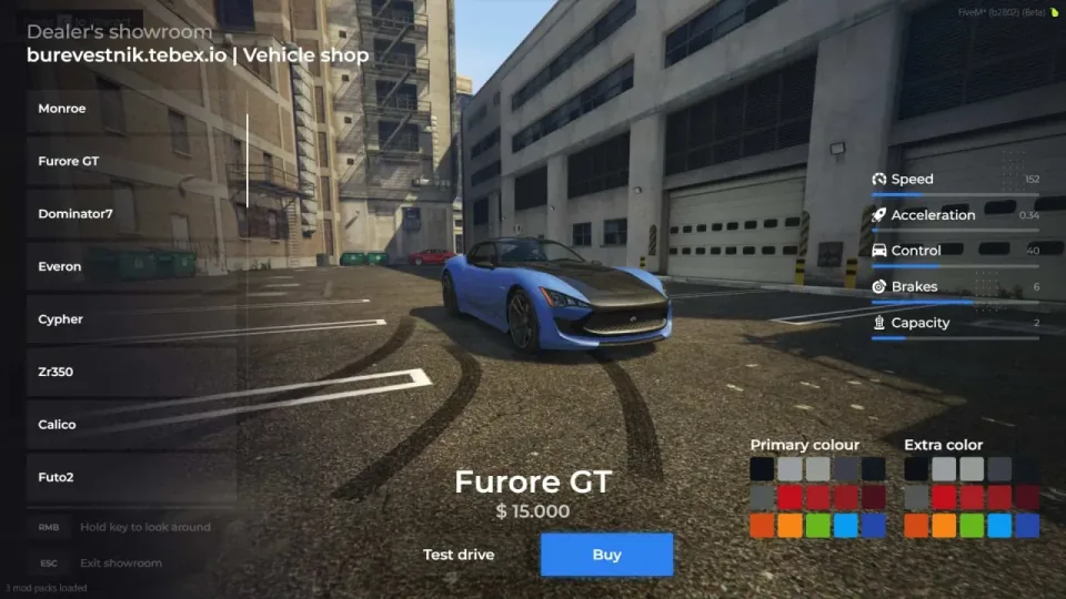 Unencrypted FiveM Vehicle Shop Script with Test Drives