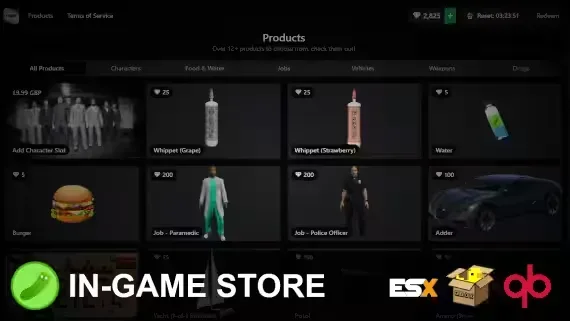 Free In-Game Tebex Store for FiveM with Auto Redemption