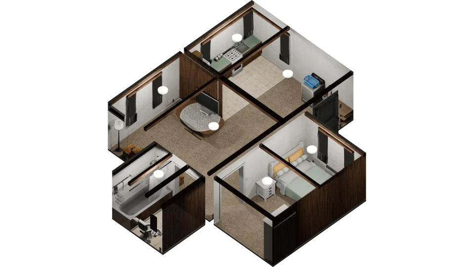 K4MB1 Furnished Housing Shells Pack (16 Shells)