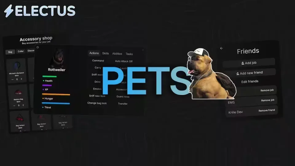 FiveM Pet Script With Levels, Skills and Breeding