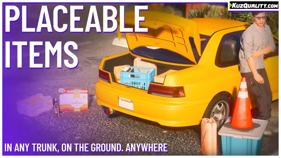Placeable & Throwable Items for FiveM by KuzQuality
