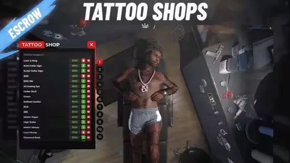 VMS Tattoo Shop: QBCore & ESX Tattoo Studio Script